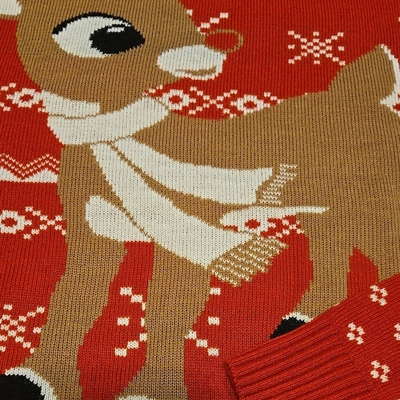 New Red Christmas Reindeer Sweater Size Small - Picture 3 of 5